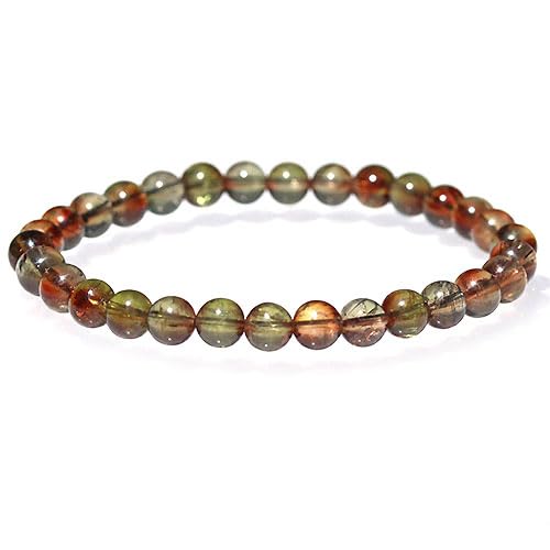 ★超希少石★ シリマナイト　ディープローズ　アンダリューサイト　ブレスレット Amazon | 希少石 宝石質 約6.3mm アンダルサイト アンダリュ